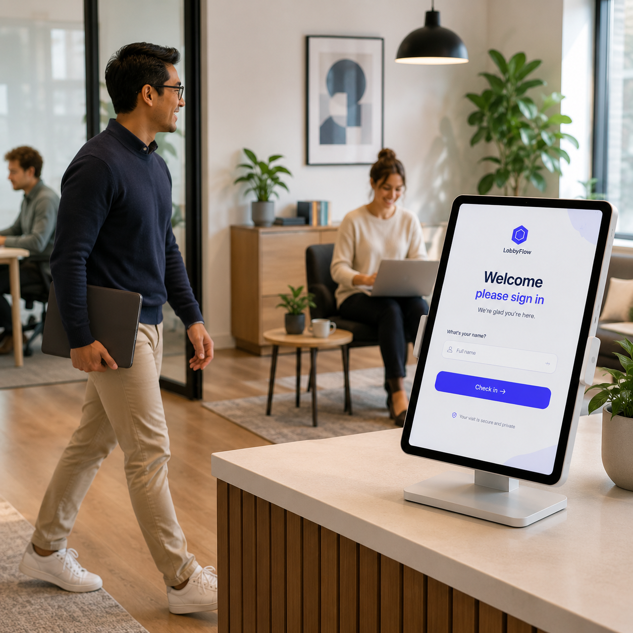 LobbyFlow visitor management software app preview